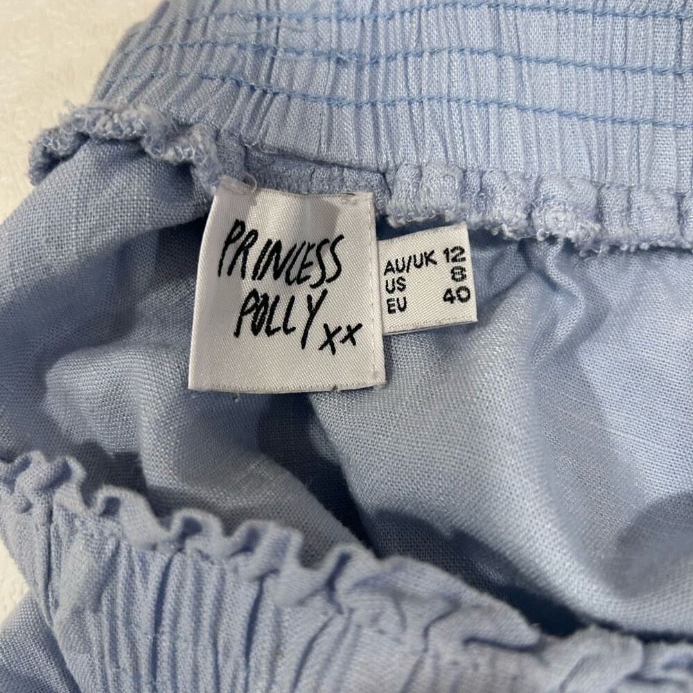 Princess Polly Light Blue Ruffle Mini Skirt Size 8 - Picture 3 of 3